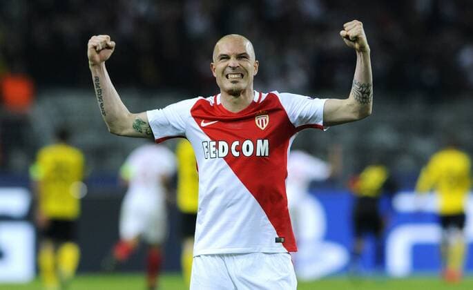 Bilder des Tages - SPORT Fussball, UEFA Champions League, Herren, Saison 2016 2017, Viertelfinale Hinspiel, Signal Iduna Park Dortmund, Bor. Dortmund (gelb) - AS Monaco (rot) 2:3; Jubel Andrea Raggi (Monaco). Jubel, Freude, Aktion.