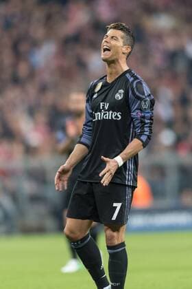 SOCCER - CL, Bayern vs Madrid MUNICH,GERMANY,12.APR.17 - SOCCER - UEFA Champions League, quarterfinal, FC Bayern Muenchen vs Real Madrid CF. Image shows Cristiano Ronaldo (Madrid). GEPAxpictures xMarkusxFischer