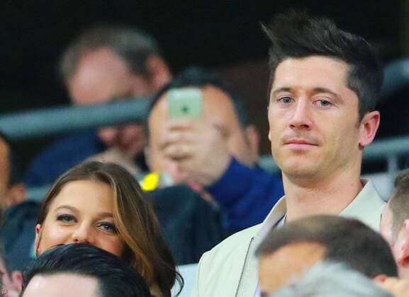 Robert Lewandowski und Frau Anna Fussball UEFA Champions League FC Bayern München - Real Madrid CF 12.04.2017