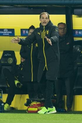 Dortmund, Germany 12.03.2017, UEFA Champions League - 2016 17 Season, BV Borussia Dortmund - AS Monaco, Trainer Thomas Tuchel (BVB) gestikuliert ( DeFodi001