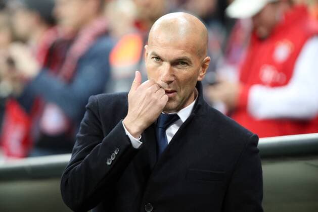 FC Bayern München - Real Madrid Deutschland, München, 12.04.2017, Fussball, UEFA Champions League, Saison 2016 2017, Viertelfinale, Hinspiel, FC Bayern München - Real Madrid: Zinedine Zidane (Trainer Real Madrid).