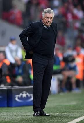 FUSSBALL CHAMPIONS LEAGUE SAISON 2016 2017 VIERTELFINALE HINSPIEL FC Bayern Muenchen - Real Madrid 12.04.2017 Trainer Carlo Ancelotti (FC Bayern Muenchen) 