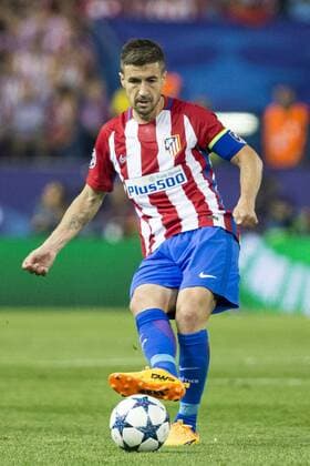 Gabi Fernandez of Atletico de Madrid during the match of Champions LEague between Atletico de Madrid and LEicester City Football Club at Vicente Calderon Stadium in Madrid, Spain. April 12, 2017.  (20170412087)