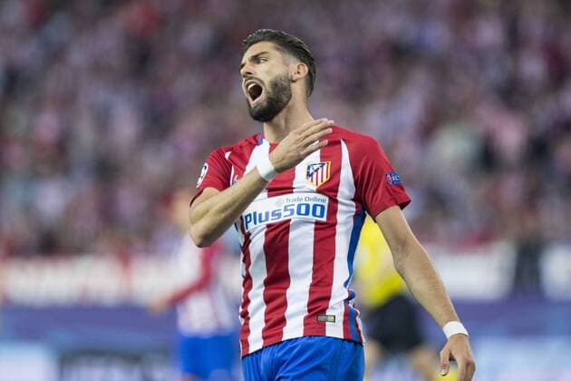 Yannick Ferreira Carrasco of Atletico de Madrid during the match of Champions LEague between Atletico de Madrid and LEicester City Football Club at Vicente Calderon Stadium in Madrid, Spain. April 12, 2017.  (20170412061)