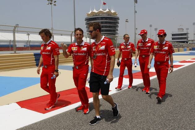 Bahrain Grand Prix, Sakhir 13 - 16 April 2017 13.04.2017 - Sebastian Vettel (GER) Scuderia Ferrari SF70H 