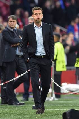 Fußball Europa League Viertelfinale Ajax Amsterdam - FC Schalke 04 am 13.04.2017 in der Amsterdam ArenA in Amsterdam Markus Weinzierl ( Trainer Schalke ) xRx