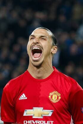 Themen der Woche - SPORT Bilder des Tages - SPORT Manchester s Zlatan Ibrahimovic pictured at the start of a soccer game between Belgian team RSC Anderlecht and English club Manchester United ManU F.C. in Brussels, Thursday 13 April 2017, the first leg of the quarter finals of the Europa League competition. BRUNOxFAHY  x05081064x
