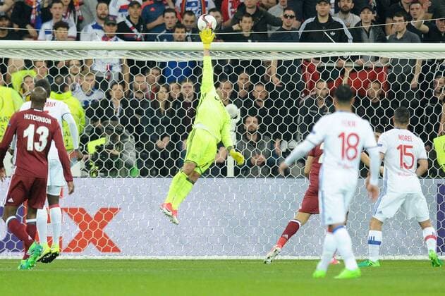 01 ANTHONY LOPES (ol) FOOTBALL : Lyon vs Besiktas - Europa League - 13 04 2017 FEP Panoramic 