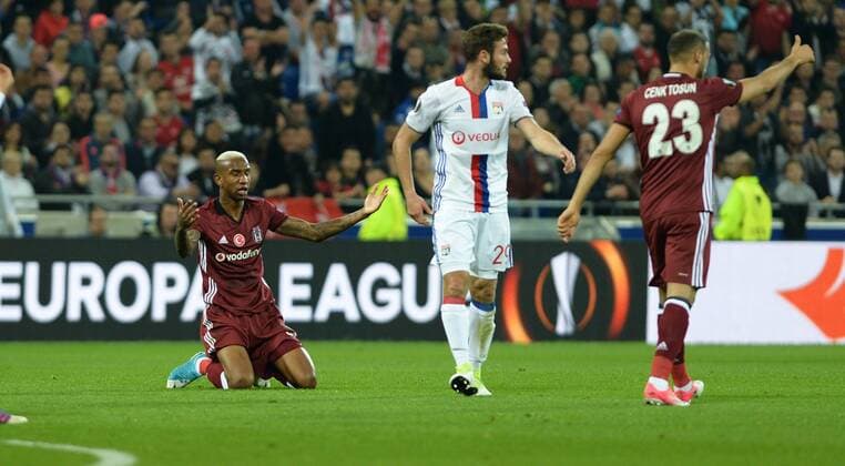Besiktas player Anderson Talisca during the Europa league Quarter final first leg match between Lyon v Besiktas at Stade de Lyon in Lyon , France. on April 13, 2017. 