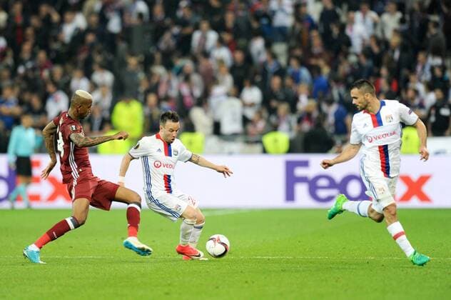 28 MATHIEU VALBUENA (ol) FOOTBALL : Lyon vs Besiktas - Europa League - 13 04 2017 FEP Panoramic 