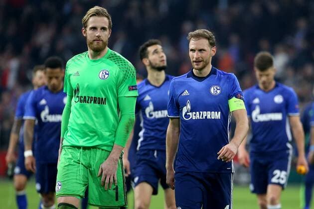 Ralf Faehrmann ( FC Schalke 04 1) Benedikt Hoewedes ( FC Schalke 04 4), Ajax Amsterdam vs FC Schalke 04, UEFA Europa League, Viertelfinale, Fussball, 13.04.2017, Amsterdam Copyright: xLangerx xEibner-Pressefotox EP_HLR