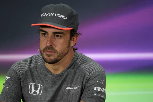 Bahrain Grand Prix, Sakhir 13 - 16 April 2017 13.04.2017 - press conference PK Pressekonferenz Fernando Alonso (ESP) McLaren MCL32 