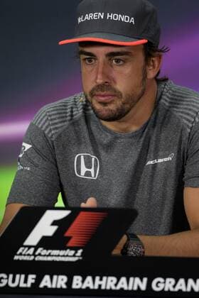 Bahrain Grand Prix, Sakhir 13 - 16 April 2017 13.04.2017 - press conference PK Pressekonferenz Fernando Alonso (ESP) McLaren MCL32 