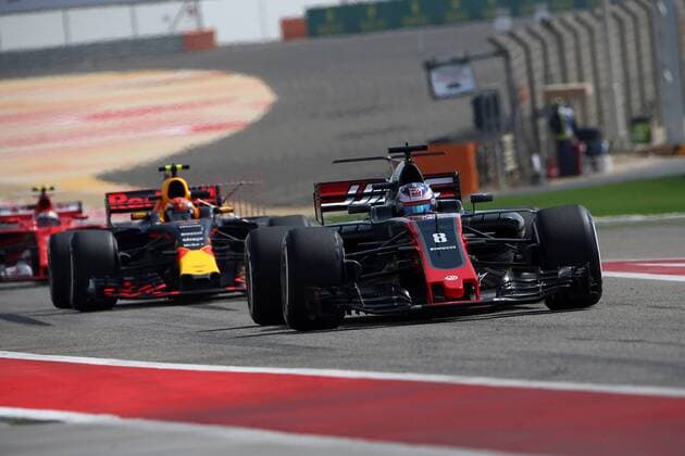 Bahrain Grand Prix, Sakhir 13 - 16 April 2017 14.04.2017 - Free Practice 1, Romain Grosjean (FRA) Haas F1 Team VF-17 