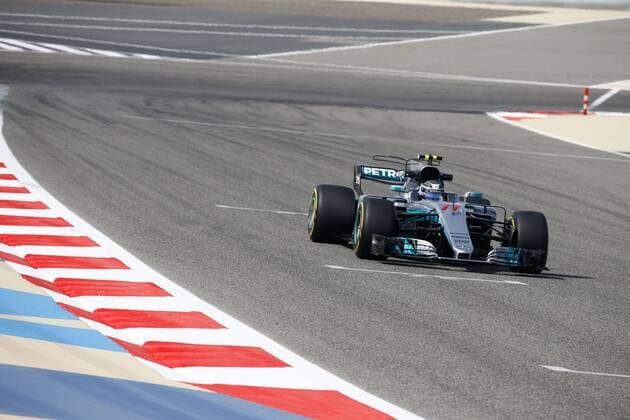 Motorsports: FIA Formula One World Championship WM Weltmeisterschaft 2017, Grand Prix of Bahrain, 77 Valtteri Bottas (FIN, Mercedes AMG Petronas) Sakhir Bahrain xHOCHxZWEIx