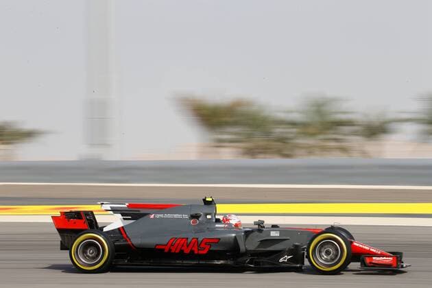 8 Romain Grosjean (FRA, Haas F1 Team), Motorsports: FIA Formula One World Championship WM Weltmeisterschaft 2017, Grand Prix of Bahrain, Sakhir Bahrain xHOCHxZWEIx