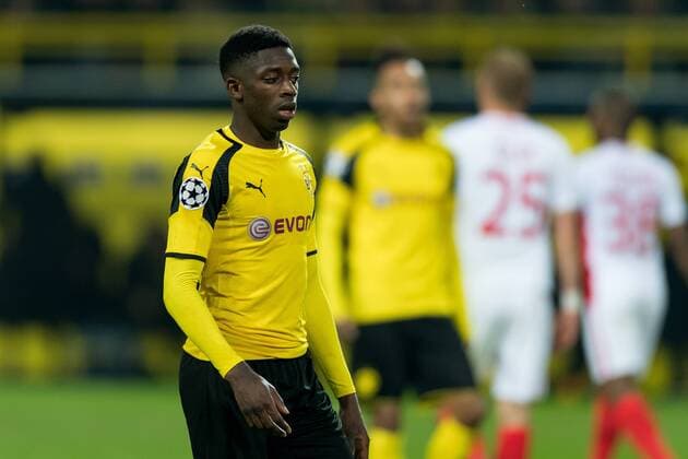Dortmund, Germany 12.04.2017, UEFA Champions League - 2016 17 Season, BV Borussia Dortmund - AS Monaco, Ousmane Dembele (BVB), schaut ( DeFodi001
