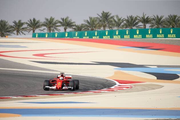 Motorsports: FIA Formula One World Championship WM Weltmeisterschaft 2017, Grand Prix of Bahrain, 5 Sebastian Vettel (GER, Scuderia Ferrari) Sakhir Bahrain xHOCHxZWEIx