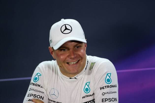 Bahrain Grand Prix, Sakhir 13 - 16 April 2017 15.04.2017 - Qualifying, press conference PK Pressekonferenz Valtteri Bottas (FIN) Mercedes AMG F1 W08 