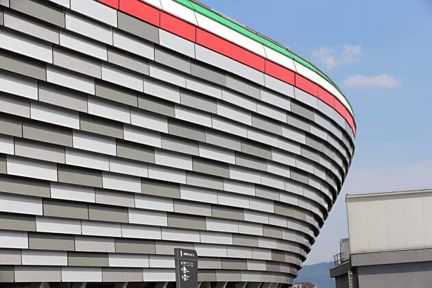 The Juventus Football Club Stadium before the UEFA Champions League, Quarter-Finals, 1st Leg football match between Juventus FC and FC Barcelona Barca at the Juventus Stadium on 11 April, 2017. UEFA Champions League 2016 2017 Quarter-Finals - Juventus FC v FC Barcelona UCL_JUVE_BRC_2017
