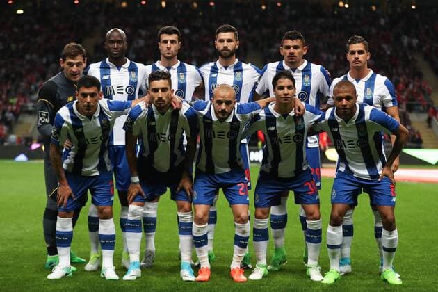 April 15, 2017 - Braga, Braga, Portugal - Porto s line up during the Premier League 2016 17 match between SC Braga and FC Porto at Municipal de Braga Stadium in Braga on April 15, 2017. Sporting Braga v FC Porto - Primeira Liga  - ZUMAn230 20170415_zaa_n230_1001 Copyright: xDpix