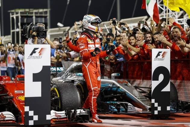 Motorsports: FIA Formula One World Championship WM Weltmeisterschaft 2017, Grand Prix of Bahrain, 5 Sebastian Vettel (GER, Scuderia Ferrari) Sakhir Bahrain xHOCHxZWEIx