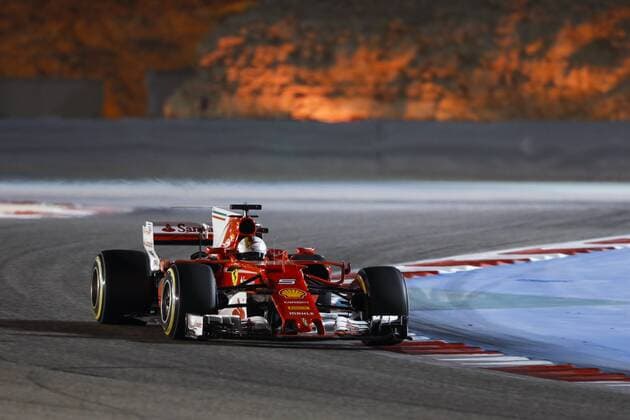 Motorsports: FIA Formula One World Championship WM Weltmeisterschaft 2017, Grand Prix of Bahrain, 5 Sebastian Vettel (GER, Scuderia Ferrari) Sakhir Bahrain xHOCHxZWEIx