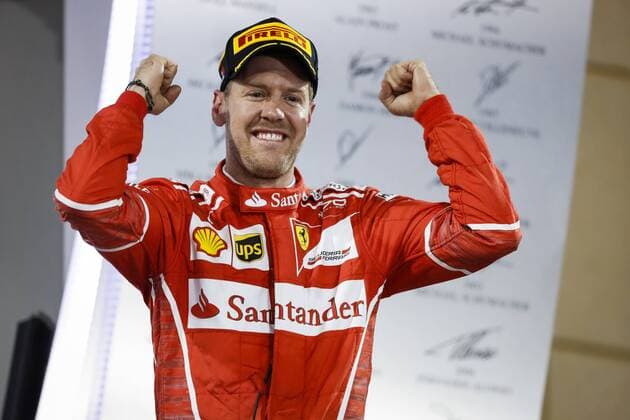 Motorsports: FIA Formula One World Championship WM Weltmeisterschaft 2017, Grand Prix of Bahrain, 5 Sebastian Vettel (GER, Scuderia Ferrari) Sakhir Bahrain xHOCHxZWEIx