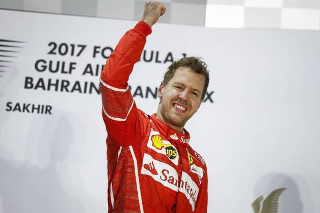 Motorsports: FIA Formula One World Championship WM Weltmeisterschaft 2017, Grand Prix of Bahrain, 5 Sebastian Vettel (GER, Scuderia Ferrari) Sakhir Bahrain xHOCHxZWEIx