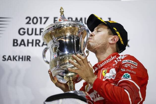 Themen der Woche - SPORT Bilder des Tages - SPORT Motorsports: FIA Formula One World Championship WM Weltmeisterschaft 2017, Grand Prix of Bahrain, 5 Sebastian Vettel (GER, Scuderia Ferrari) Sakhir Bahrain xHOCHxZWEIx