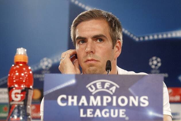 FC Bayern Munchen s Philipp Lahm in press conference PK Pressekonferenz before training session. April 17,2017.  (20170417160)