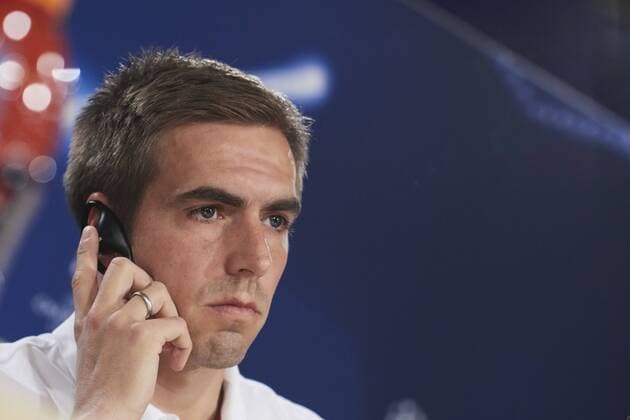 April 17, 2017 - Madrid, Madrid, Spain - Philipp Lahm (defender; Bayern Munchen) during a press conference PK Pressekonferenz held at Santiago Bernabeu stadium in Madrid, Spain, 17 April 2017. Real Madrid will face Bayern Munich in a Champions League quarter finals second leg soccer match on 18 April. Bayern Munchen press conference Madrid  - ZUMAg15_ 20170417_zaf_g15_036 Copyright: xJackxAbuinx
