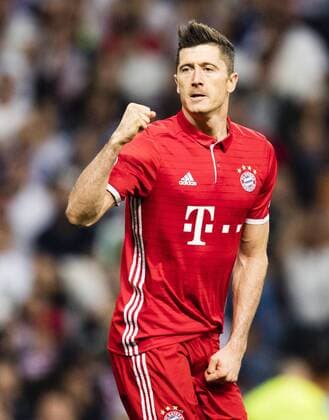 Madrid, 18.04.2017 Torjubel: Robert Lewandowski (FCB) Real Madrid - Bayern München