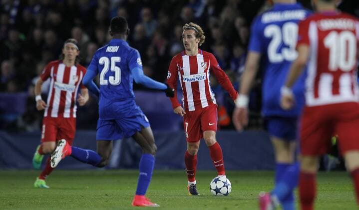 Partido de vuelta de cuartos de final de la Liga de Campeones entre el Leicester y el Atletico. En la imagen, Griezmann. 1 8 second leg match of Champions League between Leicester and Atletico. In this picture, Griezmann. xÃngelxRiverox 