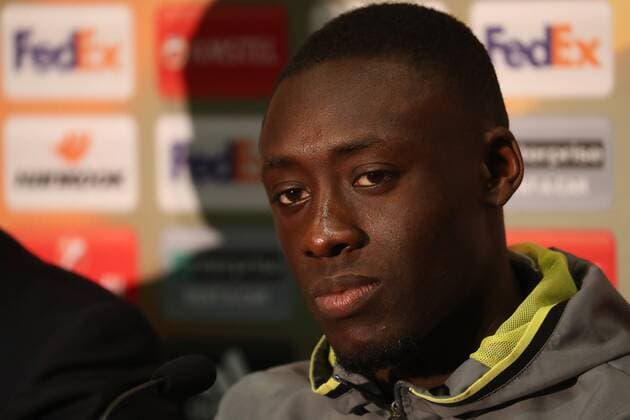 Anderlecht s Dennis Appiah pictured during a press conference PK Pressekonferenz of Belgian soccer team RSC Anderlecht in Manchester, UK, Wednesday 19 April 2017. Tomorrow Anderlecht is playing the return leg game of the quarterfinals of the Europa League competition against UK team Manchester United ManU VIRGINIExLEFOUR  x05083696x