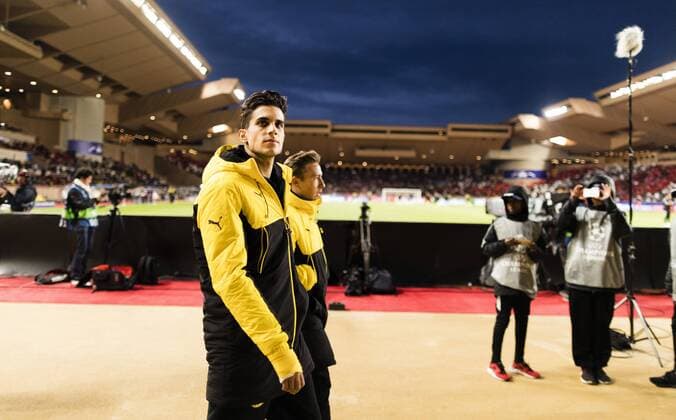 Monaco, 19.04.2017 Der verletzte Marc Bartra (BvB) AS Monaco - Borussia Dortmund