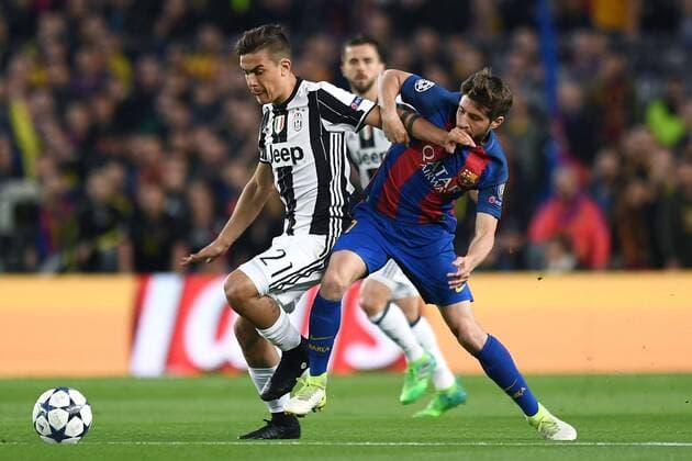 Mg Barcellona (Spagna) 19 05 2017 - Champions League Barcellona-Juventus foto Matteo Gribaudi Image nella foto: Paulo Dybala-Sergi Roberto 