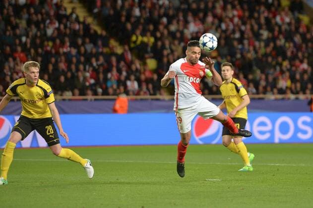 09 RADAMEL FALCAO (mon) - BUT FOOTBALL : Monaco vs Borussia Dortmund - Ligue des Champions - 19 04 2017 AnthonyBIBARD FEP Panoramic 