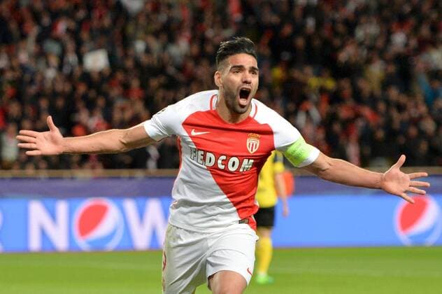 09 RADAMEL FALCAO (mon) - JOIE FOOTBALL : Monaco vs Borussia Dortmund - Ligue des Champions - 19 04 2017 AnthonyBIBARD FEP Panoramic 