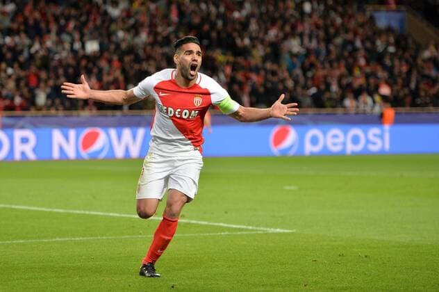 Bilder des Tages - SPORT 09 RADAMEL FALCAO (mon) - JOIE FOOTBALL : Monaco vs Borussia Dortmund - Ligue des Champions - 19 04 2017 AnthonyBIBARD FEP Panoramic 