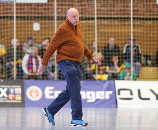 Bietigheim, Handball 1.Bundesliga SG BBM Bietigheim vs. HC Leipzig : Sponsor Eberhard Bezner
