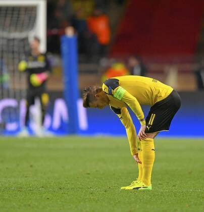 Bilder des Tages - SPORT 19.04.2017, Fussball Champions-League 2016 2017, Viertelfinale Rückspiel, AS Monaco - Borussia Dortmund, Im Stade Luis II in Monaco. Marco Reus (Dortmund) frustriert. 