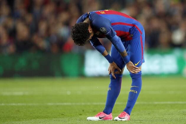 Neymar of FC Barcelonaduring the UEFA Champions League quarter final match between FC Barcelona Barca and Juventus FC on April 19, 2017 at the Camp Nou stadium in Barcelona, Spain. FC Barcelona v Juventus FC UEFA Champions League 2016 2017 xVIxxIVx 7610581