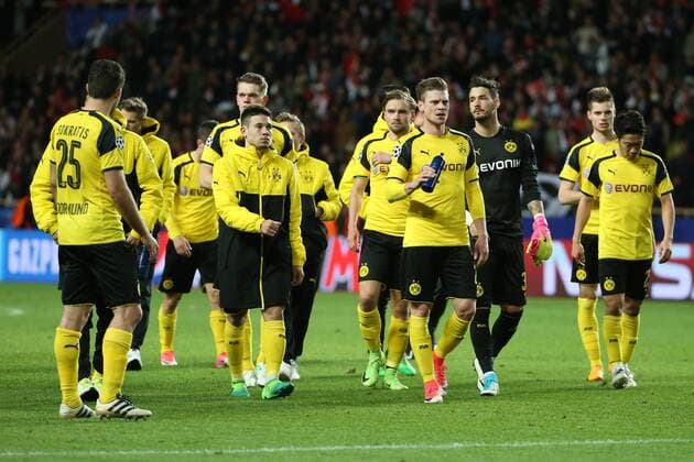 Das Team nach der Niederlage, AS Monaco vs. Borussia Dortmund, UEFA Champions League, Viertelfinale, Fussball, 19.04.2017, Monaco Copyright: xLanger Eibner-Pressefotox EP_HLR