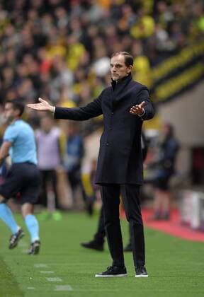 19.04.2017, Fussball Champions-League 2016 2017, Viertelfinale Rückspiel, AS Monaco - Borussia Dortmund, Im Stade Luis II in Monaco. Trainer Thomas Tuchel (Dortmund) in Rage. 