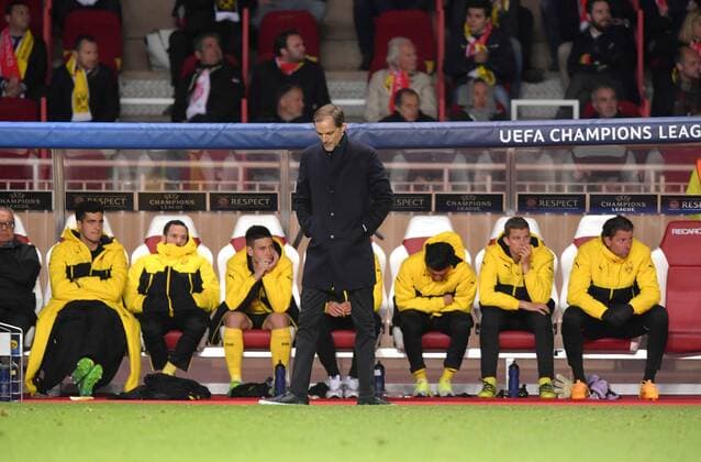 Themen der Woche - Sport 19.04.2017, Fussball Champions-League 2016 2017, Viertelfinale Rückspiel, AS Monaco - Borussia Dortmund, Im Stade Luis II in Monaco. Trainer Thomas Tuchel (Dortmund) frustriert. 