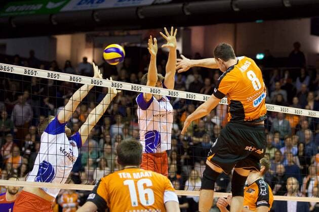Bilder des Tages - SPORT Volleyball Berlin 20.04.2017 DVL 1. Bundesliga Saison 2016 2017 Playoffs Halbfinale Spiel 3 Berlin Recycling Volleys - United Volleys Rhein-Main Frankfurt Graham Vigrass (Berlin, No.08)
