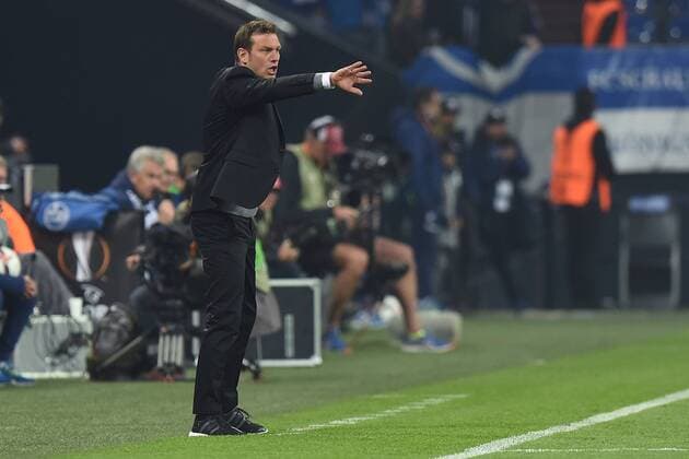 Fußball Europa League Viertelfinale FC Schalke 04 - Ajax Amsterdam am 20.04.2017 in der Veltins Arena in Gelsenkirchen Markus Weinzierl ( Trainer Schalke ) xRx