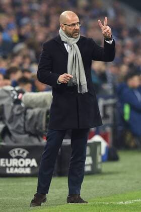 Fußball Europa League Viertelfinale FC Schalke 04 - Ajax Amsterdam am 20.04.2017 in der Veltins Arena in Gelsenkirchen Peter Bosz ( Trainer Amsterdam ) xRx