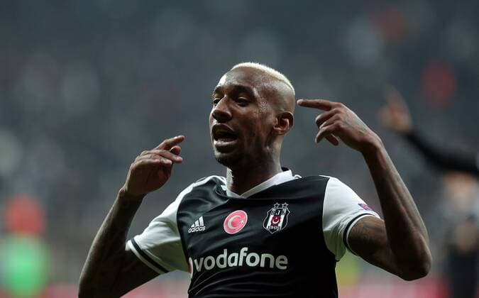 Besiktas s Anderson Talisca celebrates his goal during UEFA Europa League second leg quarter final football match between Besiktas and Olympique Lyon on April 20, 2017, near the Vodafone arena stadium in Istanbul. (  Copyright: TolgaxAdanali 78199250st